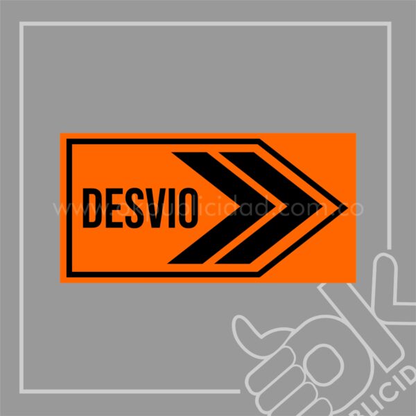 Señal Vial de Seguridad "DESVIO" Derecha