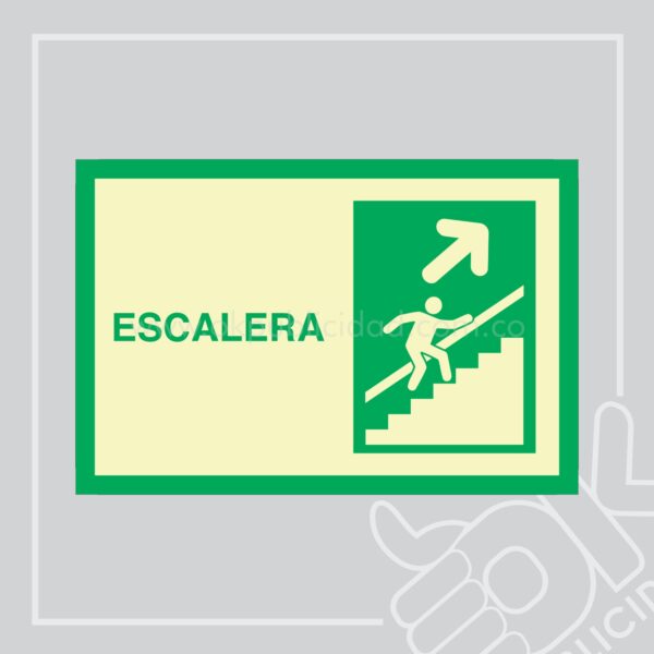 Señalizacion «Escalera Derecha» 30×20