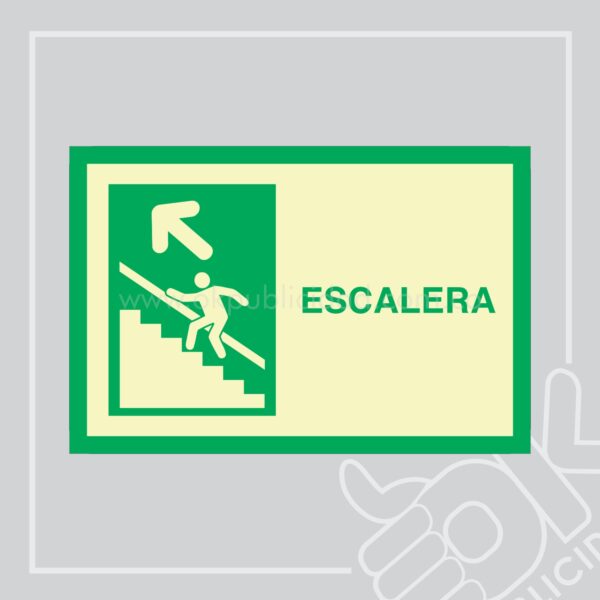 Señalizacion «Escalera Izquierda» 30×20